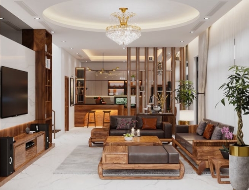 25 mẫu thiết kế nội thất phòng khách đẹp hiện đại mới nhất 